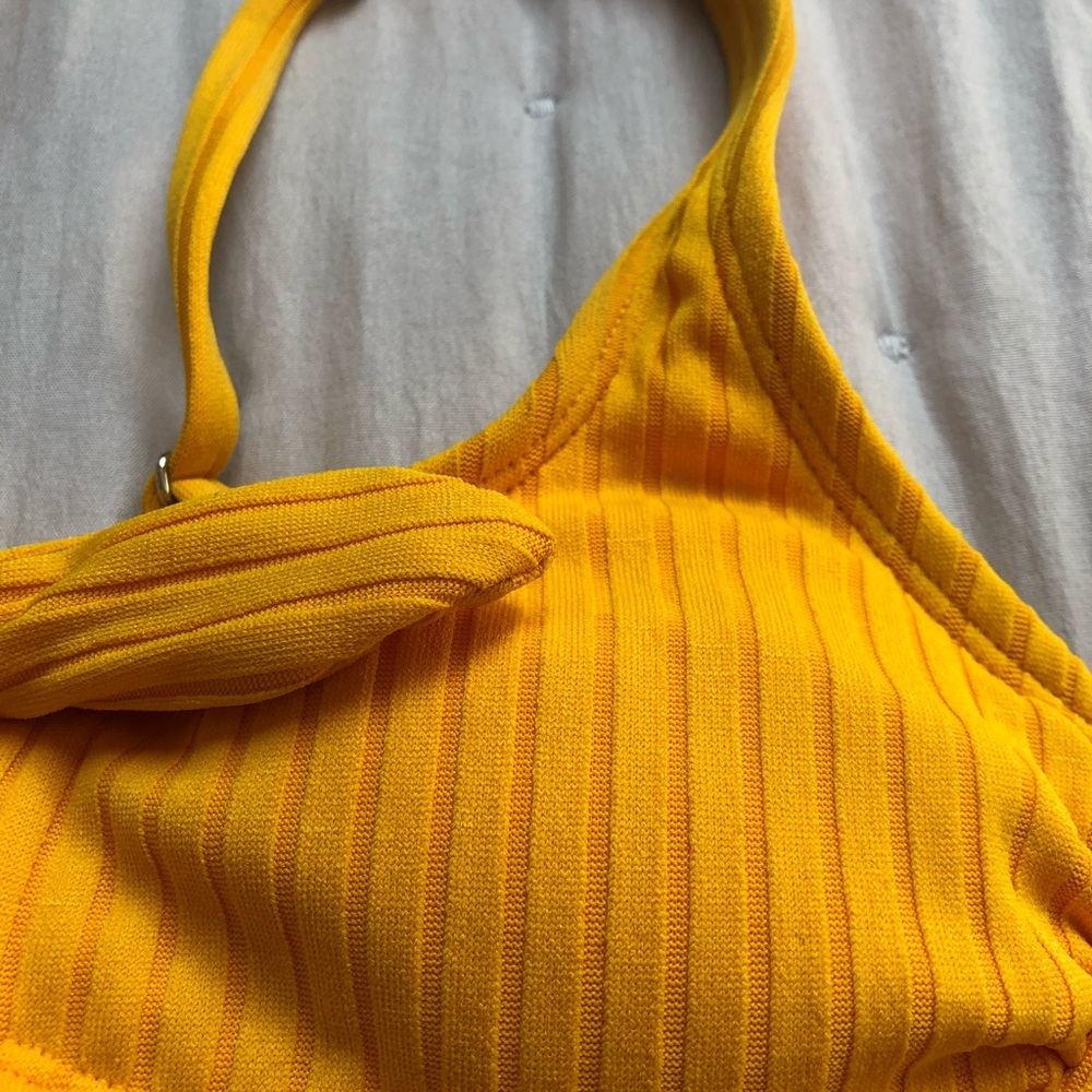 XS Yellow Ribbed Bikini - Picture 5 of 7
